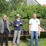 Josef Mend, Dieter Lenzer und Jürgen Adler bei den kurzen Ansprachen